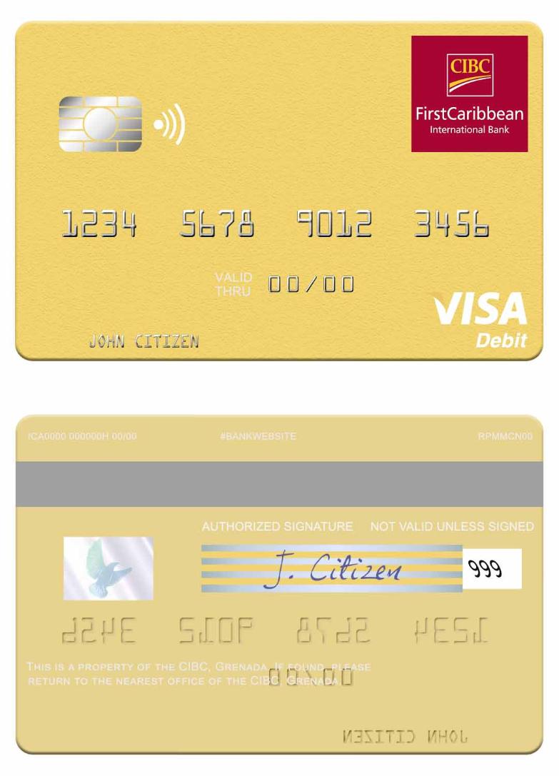 Grenada CBIC visa debit card